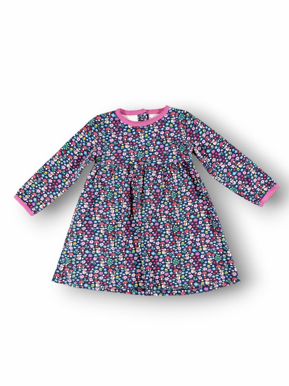 JoJo Maman Bebe Woodland Floral Long Sleeve Dress 3-4 Years